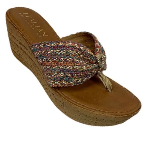 Italian shoemakers platform sandals size 7 - Picture 1 of 5